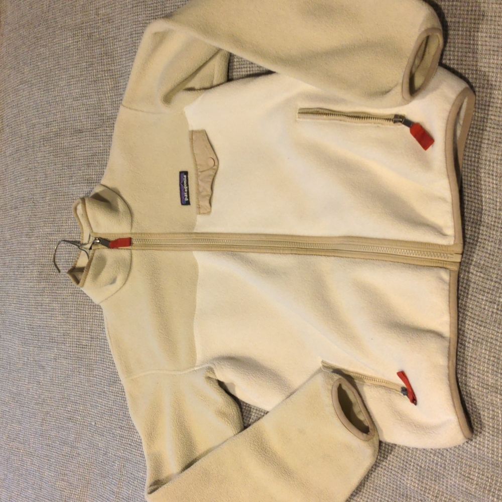 Cream and white fleece
